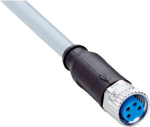 Picture of Andurikaabel PVC+ pesa otse, A-coded, ( 2.5m + M8 4-pin ), SICK