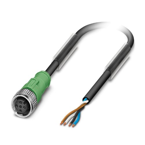 Picture of Andurikaabel PUR + pesa otse, A-coded, ( 2m + M12 4-pin ), Phoenix