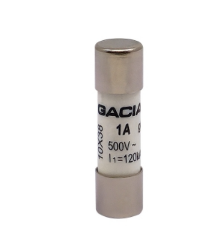 Picture of Silindriline sular 10x38, 1A, gG, 500VAC, Gacia