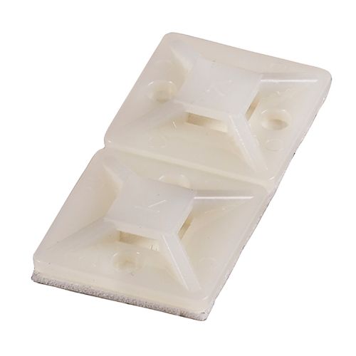 Picture of Juhtmesideme kinnitusalus TEIP 28x28mm laiusele 4.8mm valge (100tk) Haupa