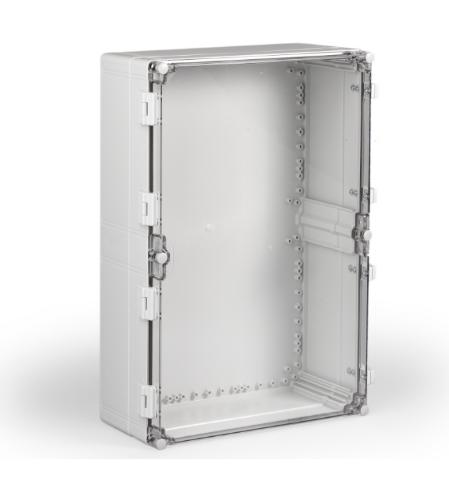 Picture of Polükarbonaatkarp CUBO W 600x400x185mm, IP66/67, läbipaistva kaanega, uks hingedel