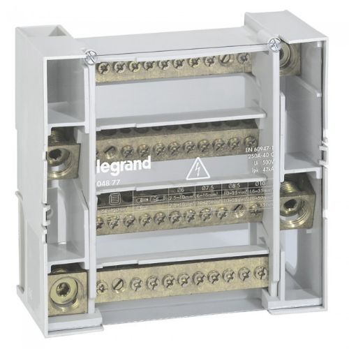 Picture of Voolujaotusplokk 4P, 250A, 1x120+1x35+2x25+2x16+6x1, Legrand 