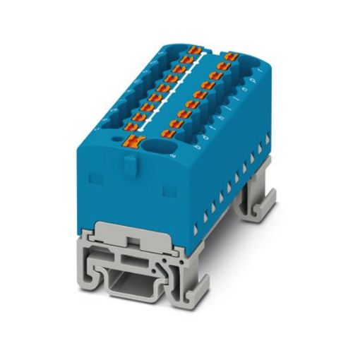 Picture of Jaotusklemm PTFIX 4mm²/18x1.5mm², sinine, DIN-liistu kinnitusega (hor), Phoenix 
