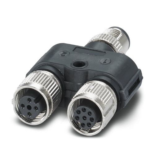 Picture of Jagur Y - sisse pistik M12 5-pin, välja pesa M12 5-pin, pesa M12 8-pin A-coded, Phoenix 