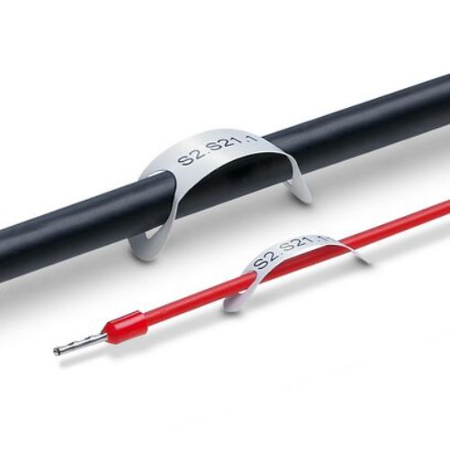 Picture of Markeering rullis juhtmetele THERMOMARK GO, silt 14.2x4mm 338tk , must/valgel , Phoenix 