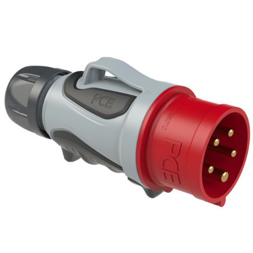 Picture of Pistik 32A 5P 6H 400VAC IP44 GRIP TT vedruklemm CEE, PCE 