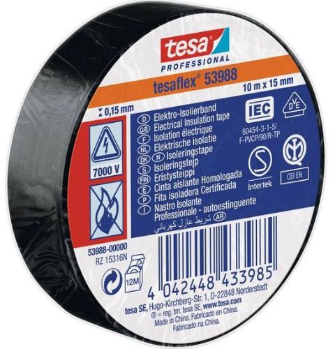 Picture of Pehme PVC  Teip, 19mm x 20m, must, Tesa 