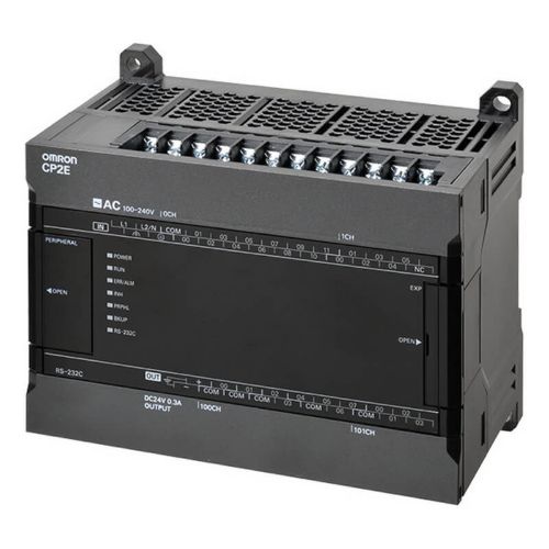 Picture of CP2E, 4kStep/kWord, 230VAC 18DI 12DO (relee), 1xRS-232, laientatav max +3, Omron 