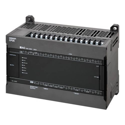 Picture of CP2E, 4kStep/kWord, 230VAC 24DI 16DO (relee), 1xRS-232, laientatav max +3, Omron 