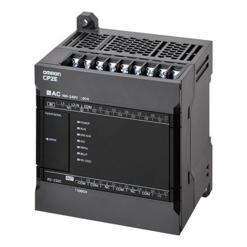Picture of CP2E, 4kStep/kWord, 230VAC 12DI 8DO (relee), 1xRS-232, Omron 