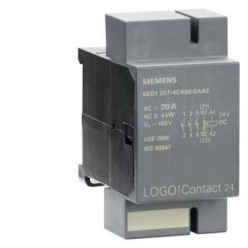 Picture of Lülitusmoodul LOGO8 CONTACT 24 20A(resistive load) ja 4kW mootorid, 24VDC, 3NO+1NC, Siemens 