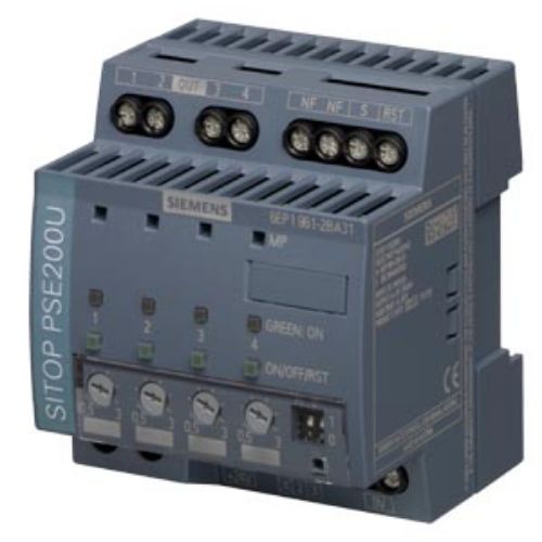 Picture of SITOP PSE200U 3 A Selectivity module 4-channel input: DC 24 V/12 A output: 24 V DC/4x 3 A Level 