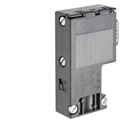 Picture of SIMATIC DP, BUS CONNECTOR FOR PROFIBUS UP TO 12 MBIT/S 90 DEGREE ANGLE OUTGOING CABLE 