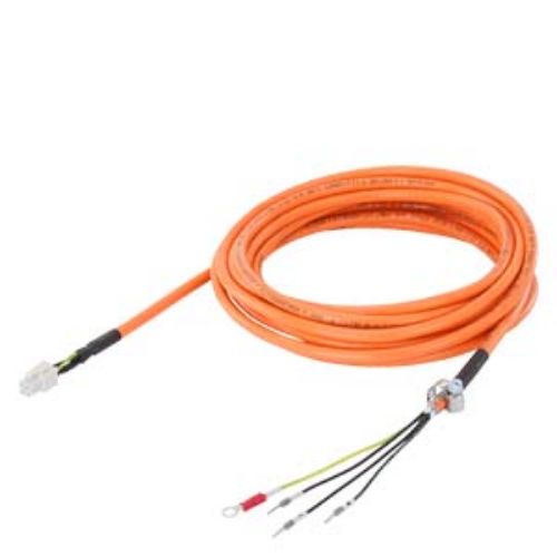 Picture of Power cable pre-assembled 6FX3002-5CK01-1CA0 4x 0.75 C, for motor S-1FL6 LI to V90 230 V FS 