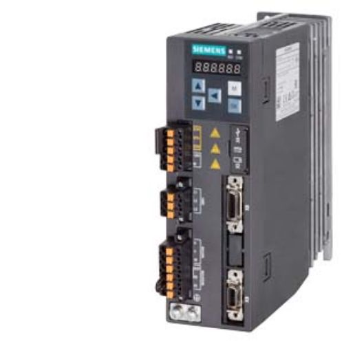 Picture of SINAMICS V90, with PROFINET Input voltage: 200-240 V 1/3-phase AC -15%/+10% 5.0/3.0 A 45-66 Hz 
