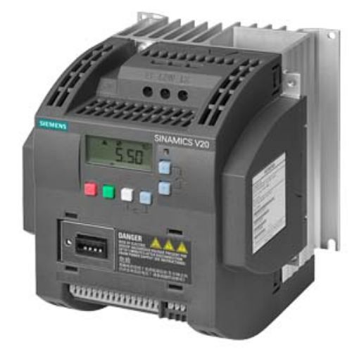 Picture of SINAMICS V20 380-480 V 3 AC -15/+10% 47-63Hz rated power 4 kW with 150% overload for 60 sec 