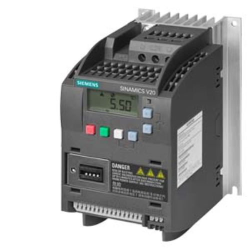 Picture of SINAMICS V20 380-480 V 3 AC -15/+10% 47-63Hz rated power 0.55 kW with 150% overload for 60 sec 