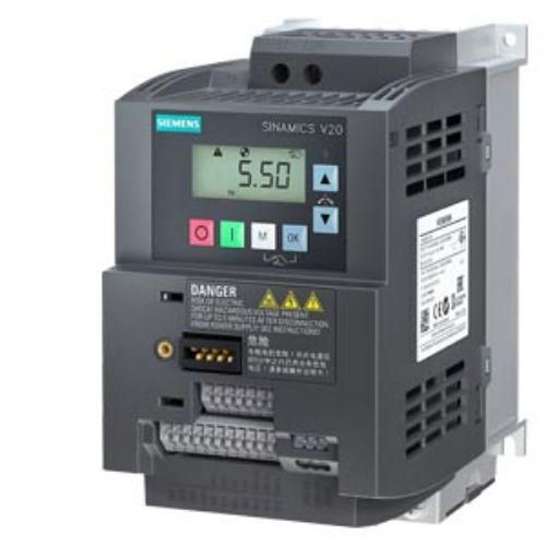 Picture of SINAMICS V20 200-240V 1AC -10/+10% 47-63Hz rated power 1.5 kW with 150% overload for 60 sec 