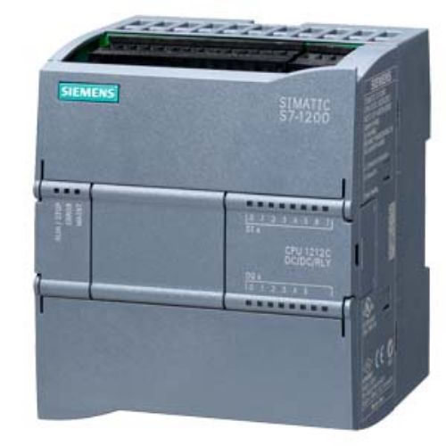 Picture of SIMATIC S7-1200, CPU 1212C, compact CPU, DC/DC/relay, onboard I/O: 8 DI 24 V DC 6 DO relay 2 A 