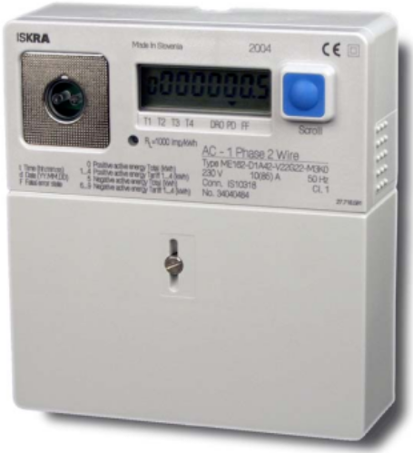 Picture of Arvesti 1F 5-85A 2-tariifi, LCD displei, kellaga, Iskra 