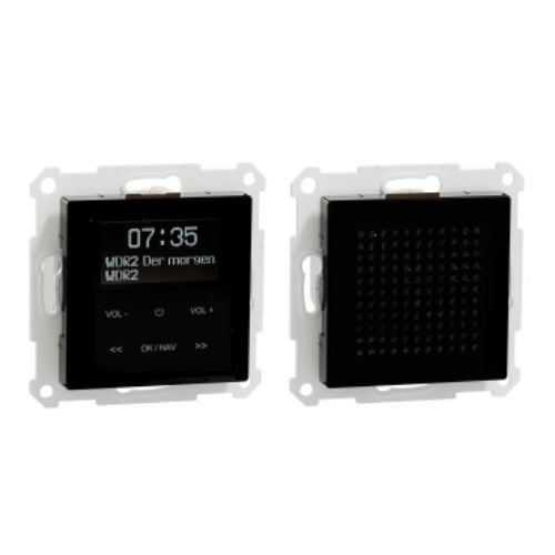 Picture of Bluetooth raadio/kõlar, süvistatav, äratuskell, must, System-M, Merten 