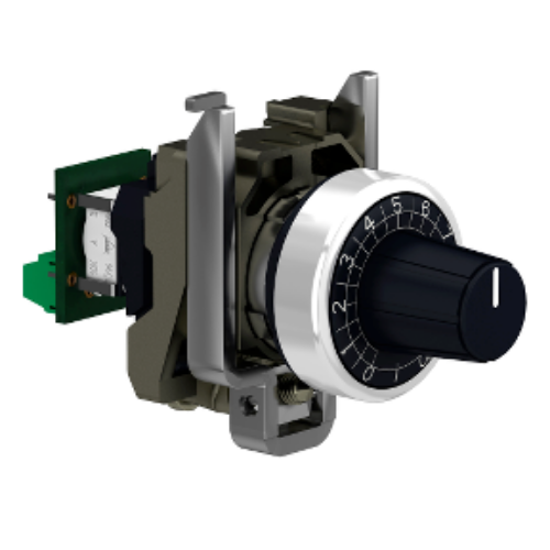 Picture of Potentiometer 10K + Head Ø22 + mounting base , Schneider 