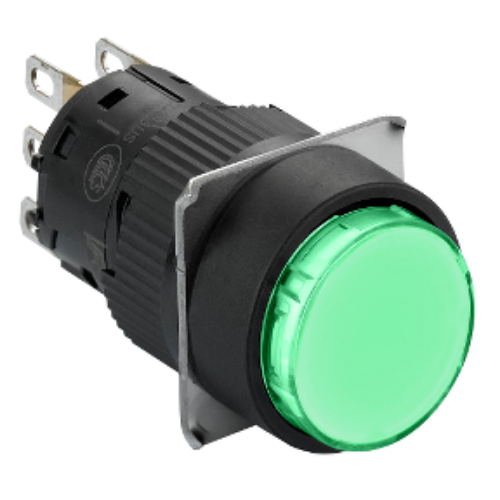 Picture of Surunupp illumineeritud XB6,  LED, ROHELINE 24VDC,  1CO, ava Ø16mm, Schneider 