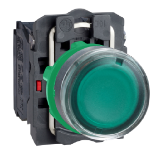 Picture of Surunupp illumineeritud ROHELINE + LED ROHELINE 24 + 1NO+1NC, raam, IP66, Schneider 