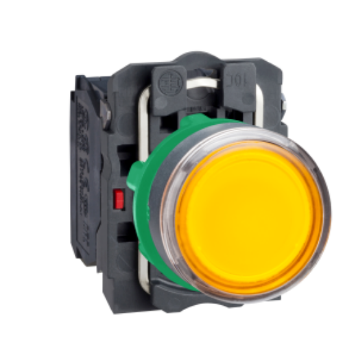 Picture of Surunupp illumineeritud KOLLANE + LED KOLLANE 24 + 1NO+1NC, raam, IP66, Schneider 