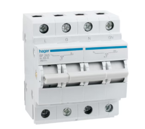 Picture of Ümberlüliti 1-0-2, 2P, 63A, 230VAC, 4 mod, Hager 