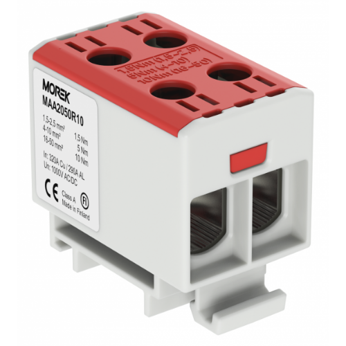 Picture of Hargnemisklemm OTL50-2 punane 2xAl/Cu 1.5-50mm², 1000V, Morek 