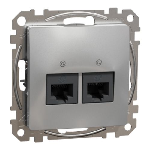 Picture of Arvutipesa 2xRJ45 UTP cat6, alumiinium, SEDNA DESIGN 