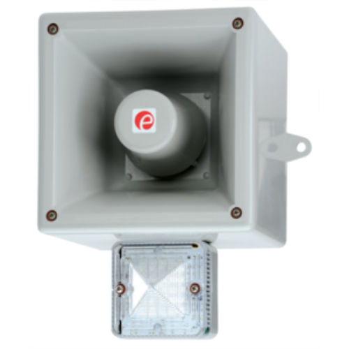 Picture of Sireen+indik HAL121, LED PUNANE, 230VAC, 121dB (1m), 5 tooni, IP56, korpus Hall, e2s 
