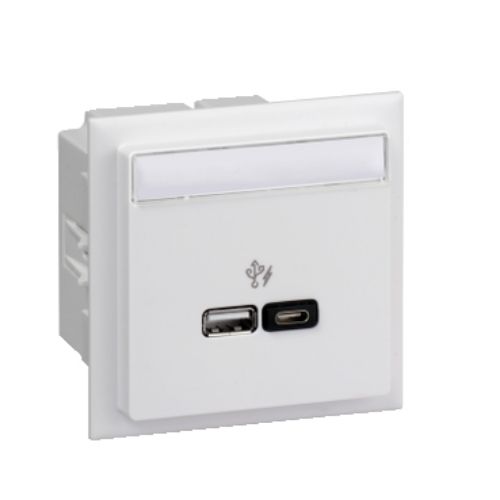 Picture of USB laadija CYB 2-ne (Type A+C) 2,4A, valge, Thorsman 