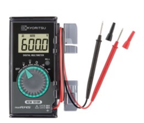 Picture of Tasku-multimeeter 600V AC/DC,  takistus, mahtuvus, läbijooks 126x85x18mm Kyoritsu  