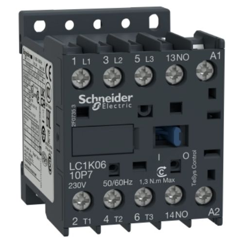 Picture of Kontaktor 3P, 6A, 1NO, 24VAC, Schneider 