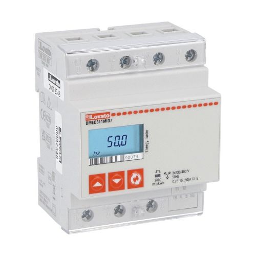 Picture of Moodularvesti 3F 80A taatluseta 2-tariifi, RS485 Modbus RTU, klass 1, laius 4mood, DMED3 LOVATO 