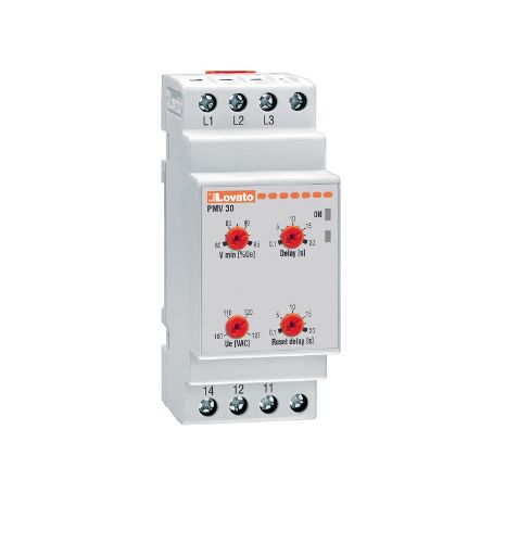 Picture of Pingekontrollirelee PMV, 3F, kadu/järjestus/min 1CO, 380-575VAC, Lovato 