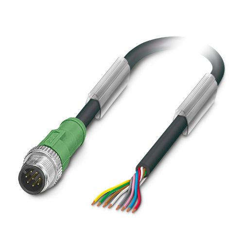 Picture of Andurikaabel PUR + pistik M12 8-pin otse, A-coded, kaabel 10m, Phoenix 