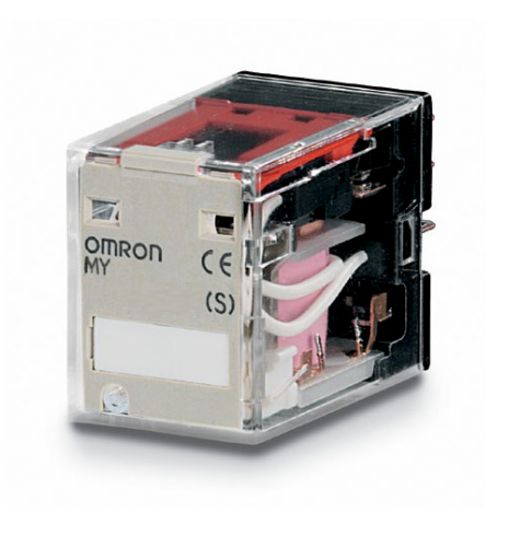 Picture of Relee MY4, 4CO, 5A, 12VAC, pesa PYF14, Omron 