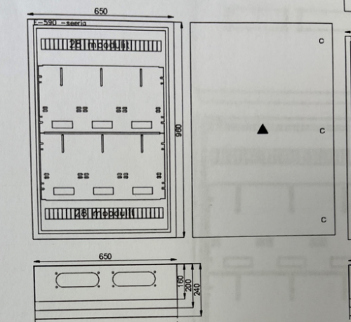 Picture of Metallkilp 960x650x200, 6 arvestikohta, 56 moodulit, IP44, Raasiku Elekter 