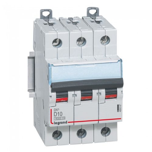Picture of Moodulkaitselüliti DX3, 3P, 10A, D, 6kA/10kA, Legrand 