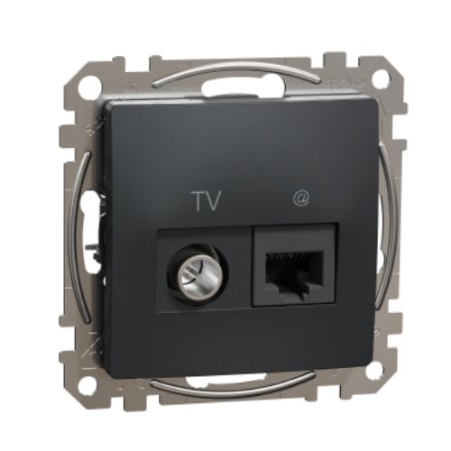 Picture of Arvutipesa RJ45 UTP cat6 + TV-pesa, antratsiit, SEDNA DESIGN 