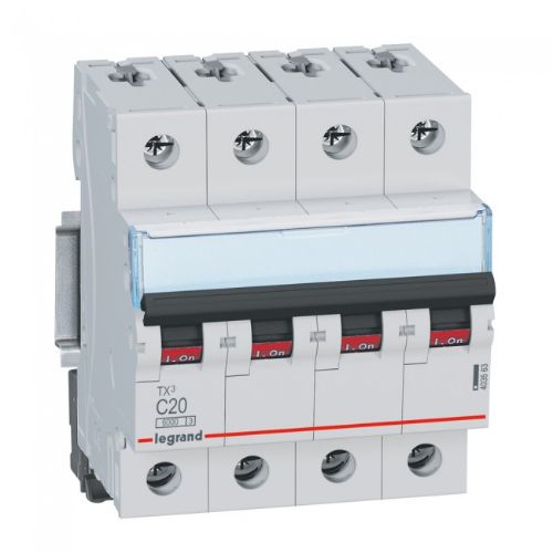 Picture of Moodulkaitselüliti TX3, 4P, 20A, C, 6kA, Legrand 