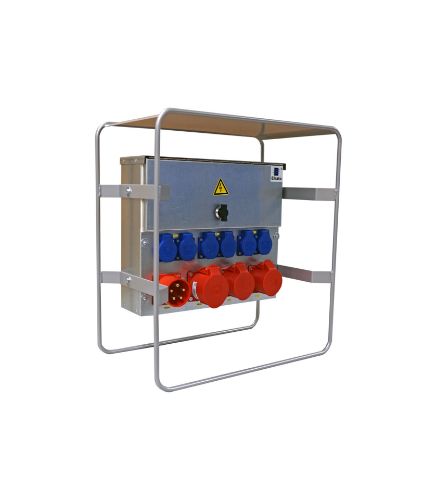 Picture of Töömaa jaotuskilp 32A transiitväljundiga, raamil, 1x5P32A+2x5P16A+6x16A schuko (31300), ELRATO 