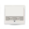 Picture of Keskplaat 2xRJ45 nõrkvoolupesadele (keystone), eDuct, valge, LEGRAND
