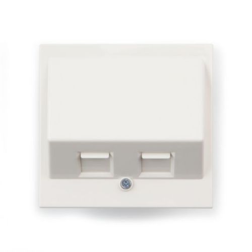 Picture of Keskplaat 2xRJ45 nõrkvoolupesadele (keystone), eDuct, valge, LEGRAND