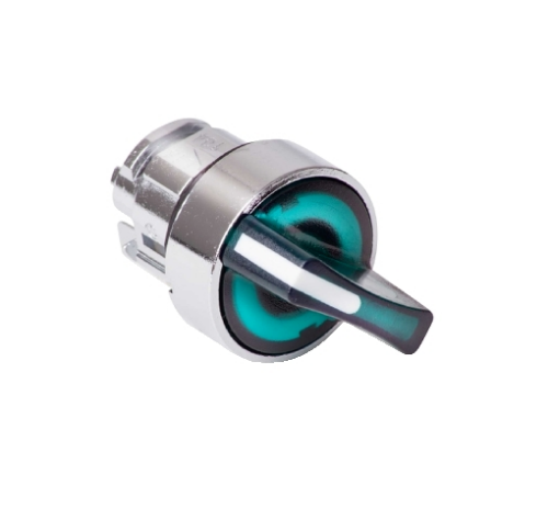 Picture of Selektorlüliti illum. ZB4,  0<-1, ROHELINE, metall, IP66, ilma adapterita, Schneider 