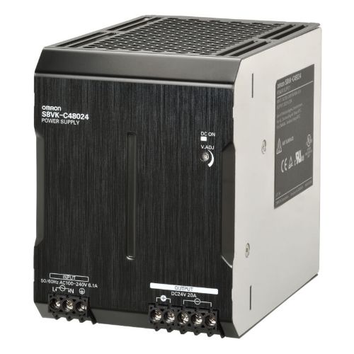Picture of Toiteplokk S8VK-C, 24VDC 20A 480W, 100-240VAC/90-350VDC, Omron 