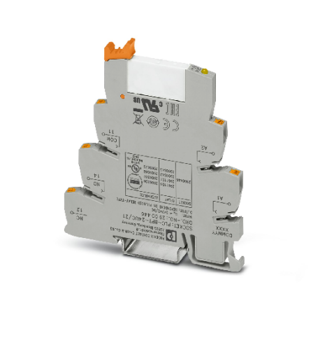 Picture of Minirelee+pesa(6.2mm) PLC, 1CO, 6A, 24VDC, LED, Push-in, Phoenix 